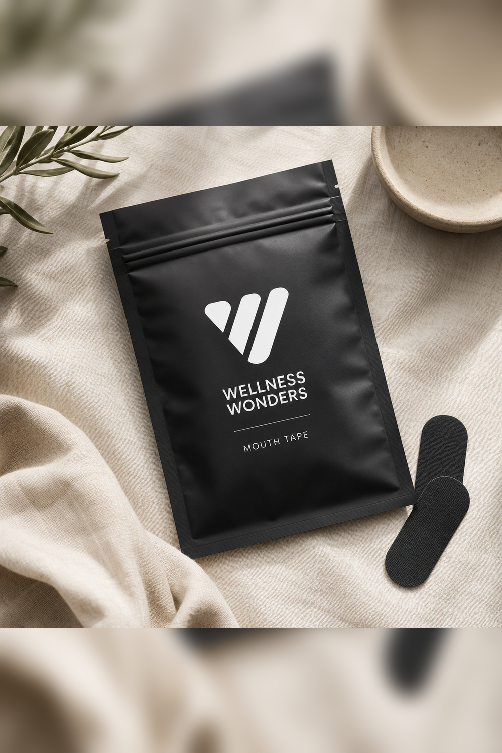 Wellness Wonders Sleep Tape styled on linen
